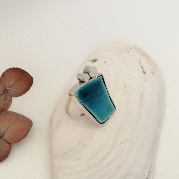 Bague Galet Turquoise