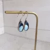 boucles d'oreilles bleu sur un présentoir